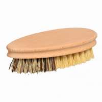 Hard and Soft Bristle Vegetable Scrub Brush,Natural Wooden Kitchen Veggie and Fruit Cleaning Scrubber